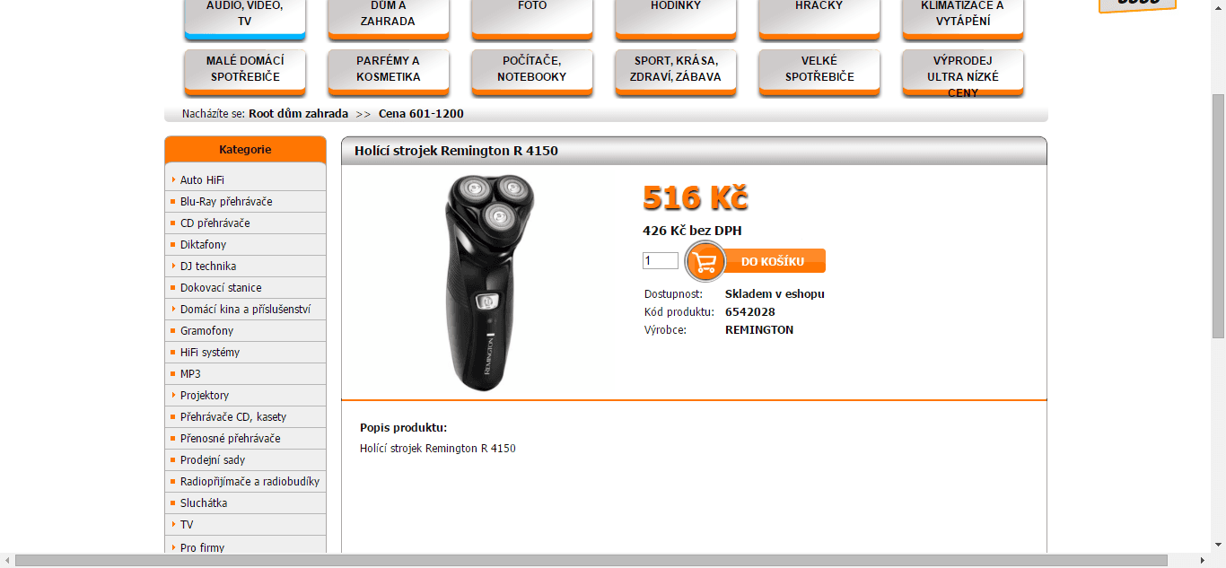 Holící strojek Remington R 4150