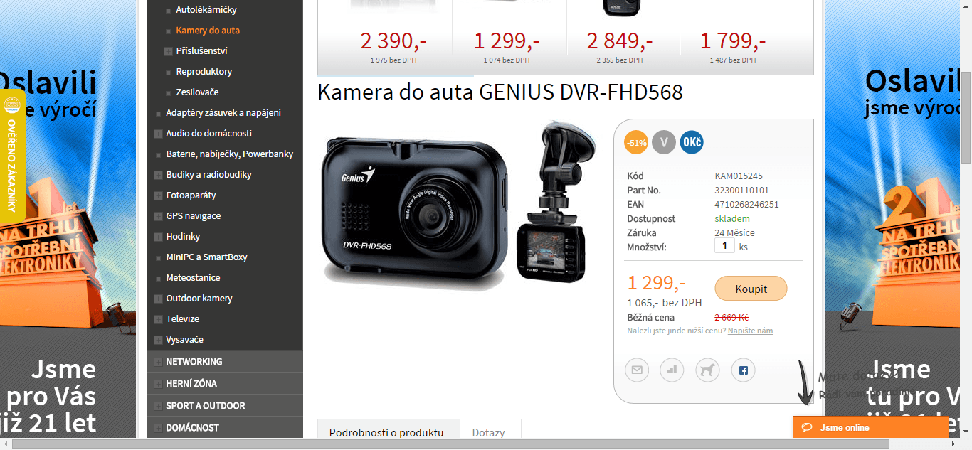 Autokamera Genius DVR-FHD568