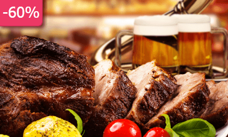 400g šťavnatý roastbeef včetně přílohy