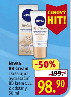 50% Sleva na BB cream 5v1 Nivea 50 ml
