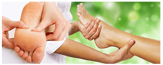 Reflexní masáž plosky nohou