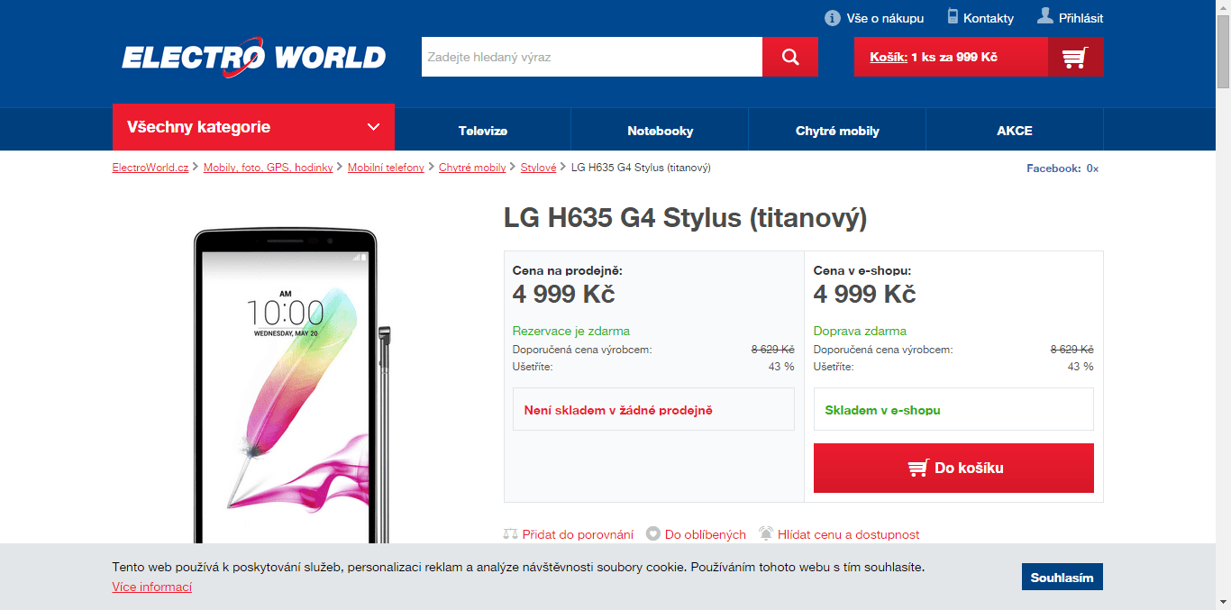 LG G4 Stylus, 4x 1,2GHz, 1GB RAM, 5,7"