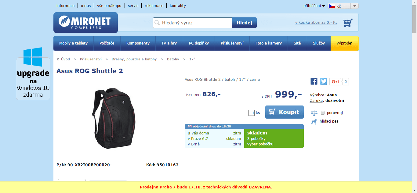 Batoh Asus Rog Shuttle 17"