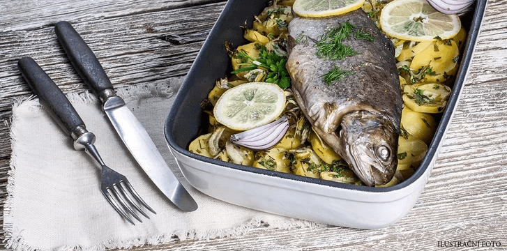 Grilovaný pstruh v Restauraci pod Jasanem-Rokycany
