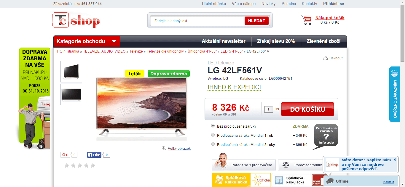 Full HD, LED TV, 106 cm, LG