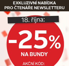Sleva 25% na všechny bundy