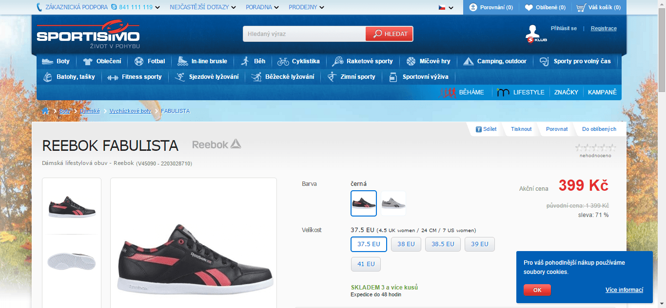 Dámská obuv REEBOK FABULISTA