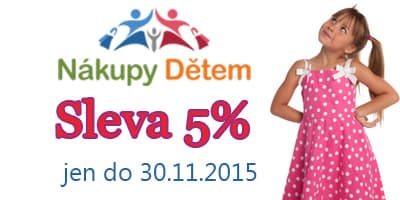 Sleva 5% na dětské oblečení