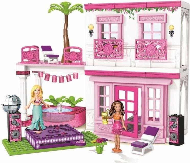 Mega Bloks Micro Barbie ve svém plážovém domě