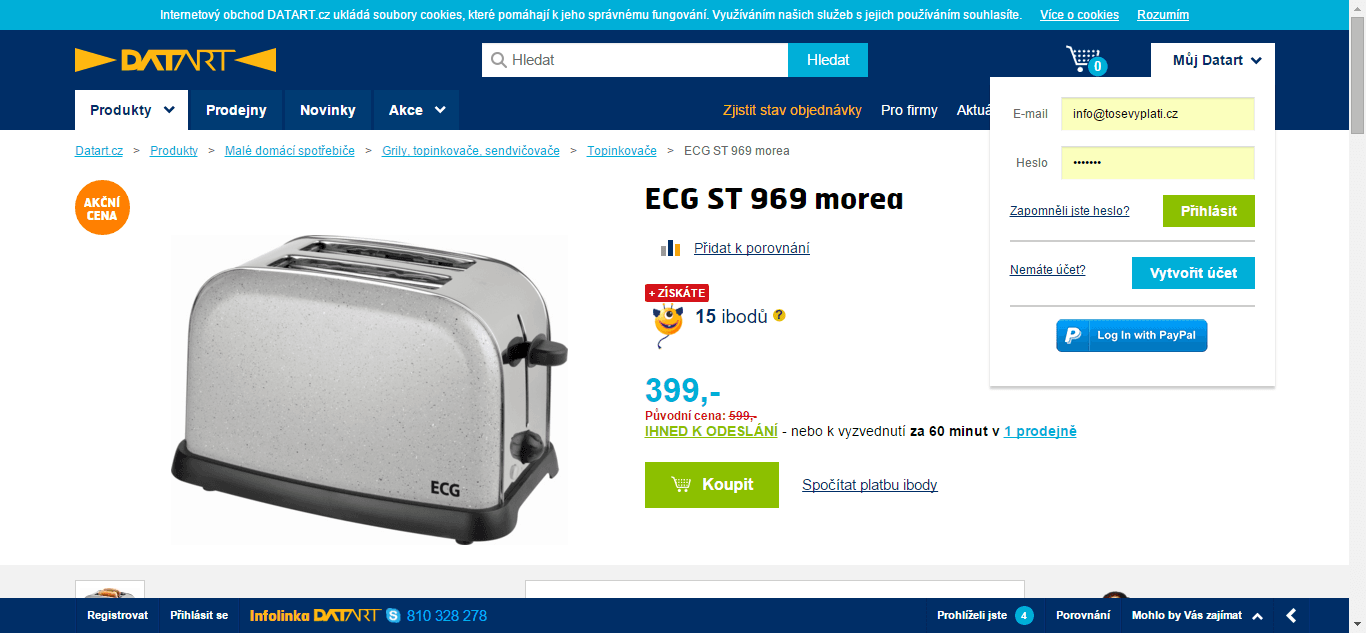 Topinkovač ECG ST 969