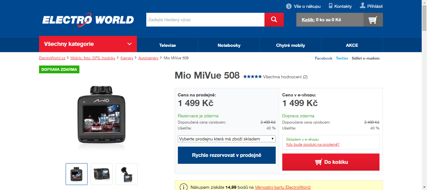 Kamera do auta MIO MiVue 508