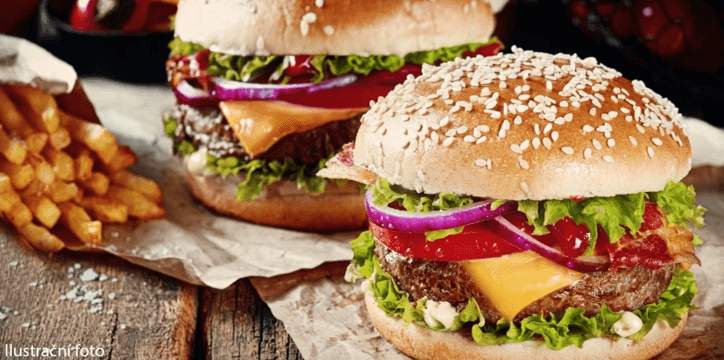 2× pravý domácí hamburger včetně přílohy a nápoje