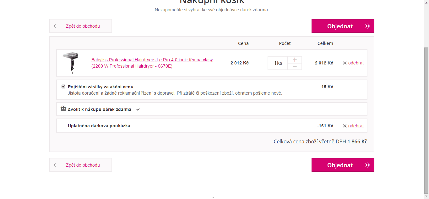 Profesionální ionic fén BaByliss 6670E