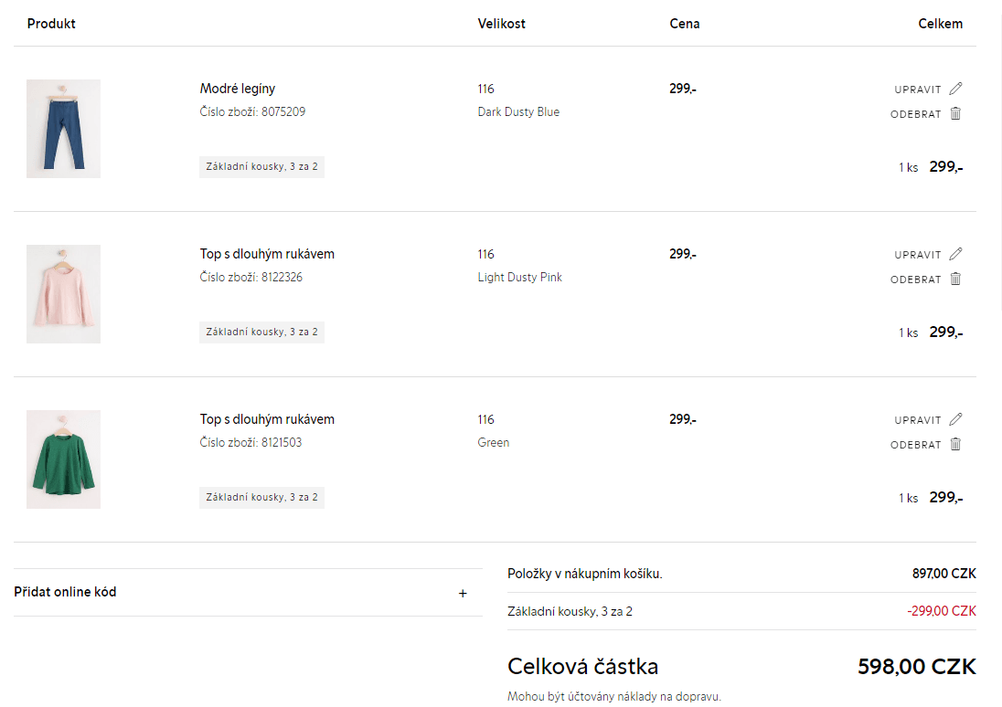 Dětská móda v Lindex - 3 za cenu 2