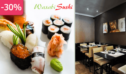 30% sleva na veškerá jídla v rest. Wasabi Sushi