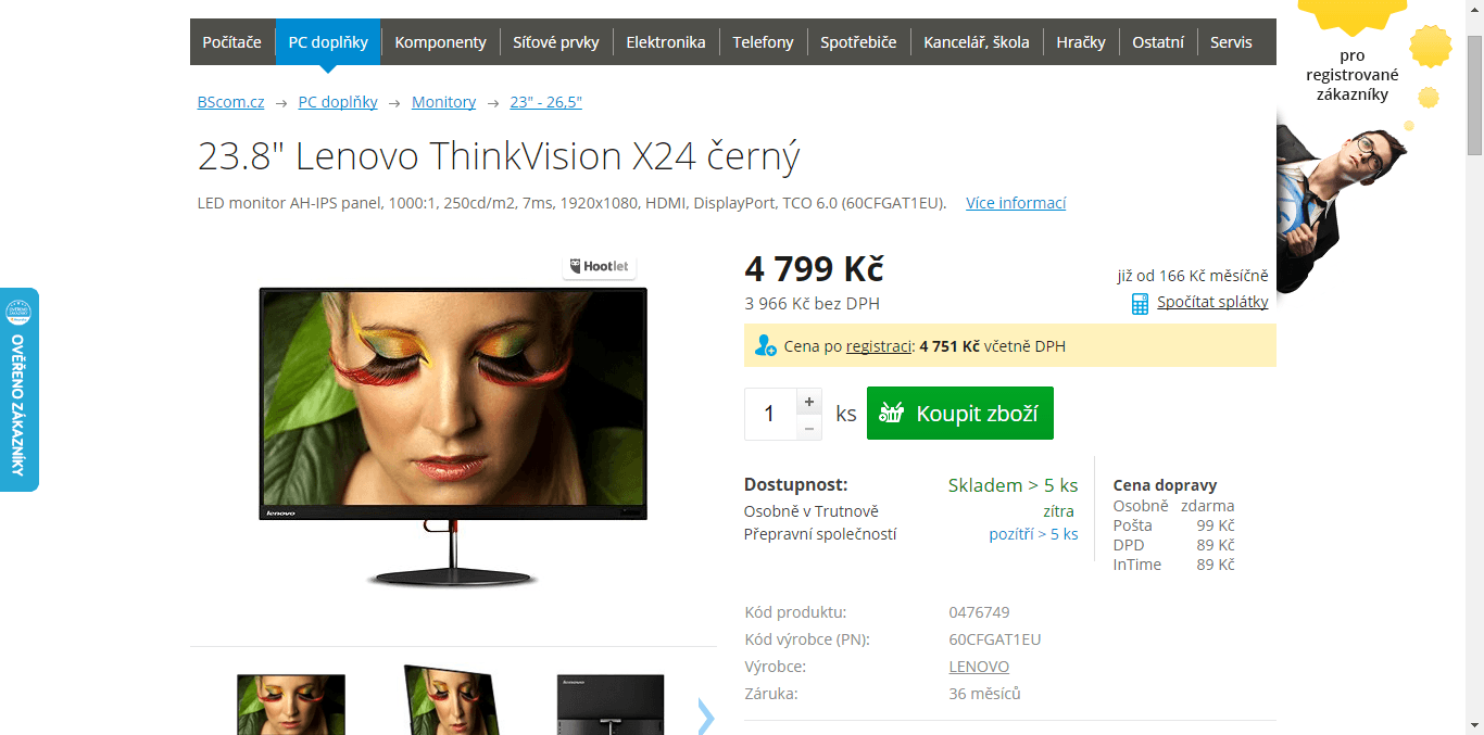 PC monitor Lenovo X24