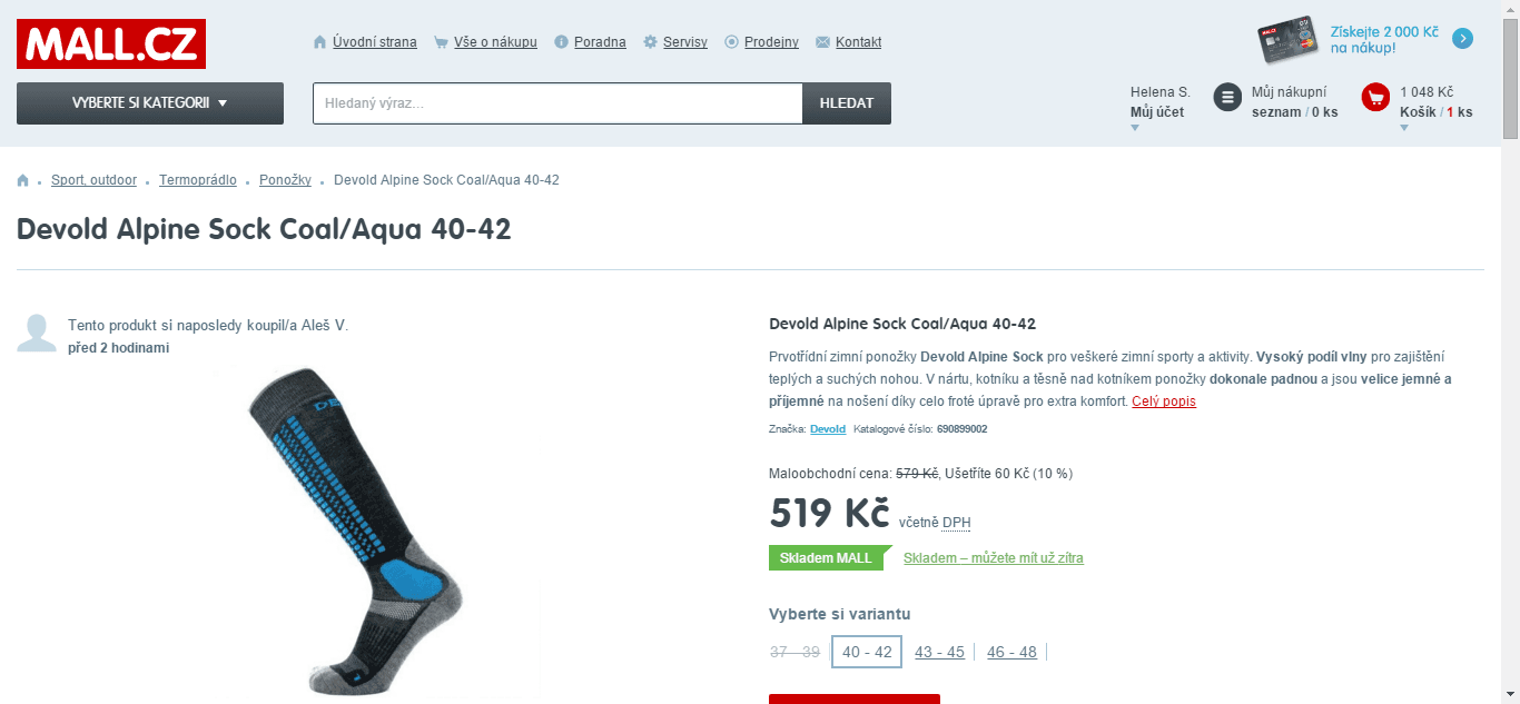 Termo ponožky Devold Alpine Sock