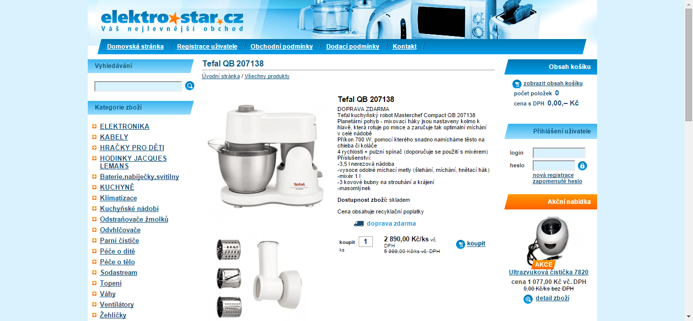 Kuchyňský robot Tefal QB 207138