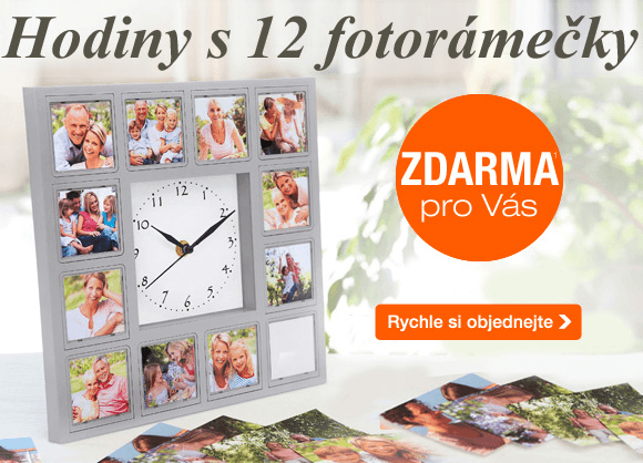 Hodiny s fotorámečky zdarma k nákupu nad 549