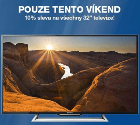 Sleva 10% na všechny 82 cm TV 