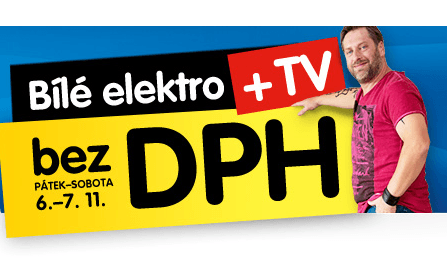 Bílé elektro a televize bez DPH - jen do 7.11.