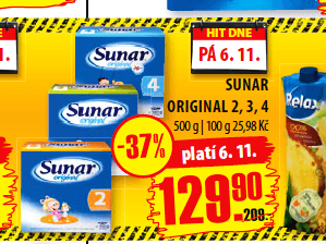 Sunar Original 2, 3, 4 - 500 gramů