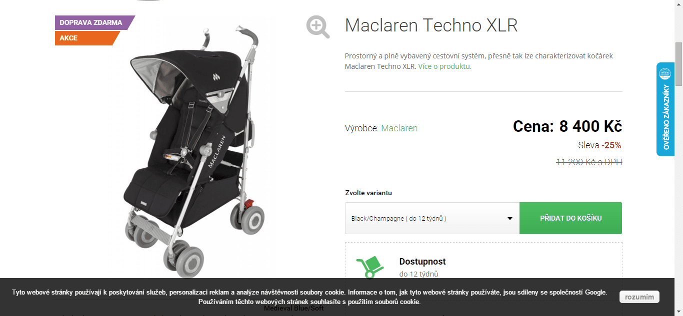 Kočárek Maclaren Techno XLR