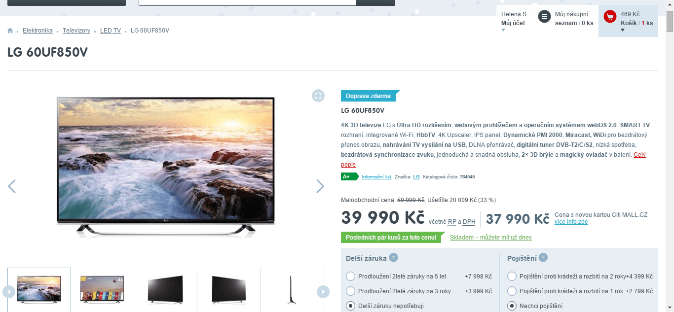 Ultra HD, Smart, 3D, 151 cm, LG