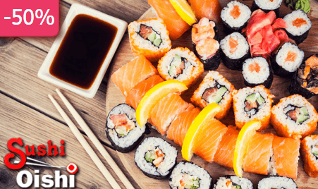 50% sleva na sushi a japonská jídla