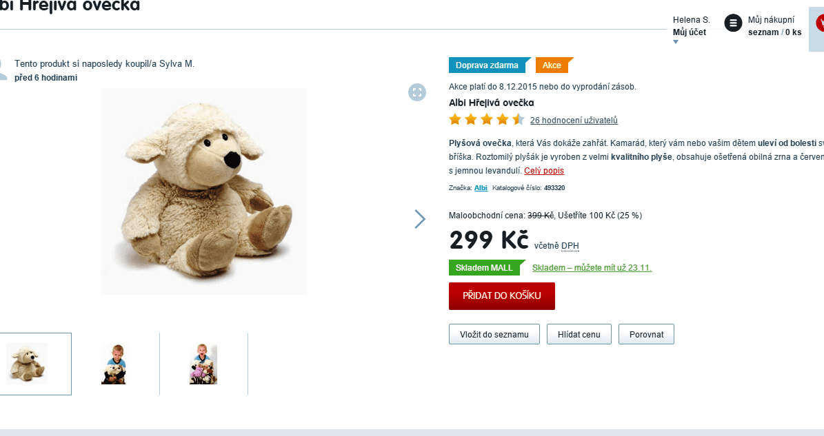 Hřejivá ovečka - super dárek