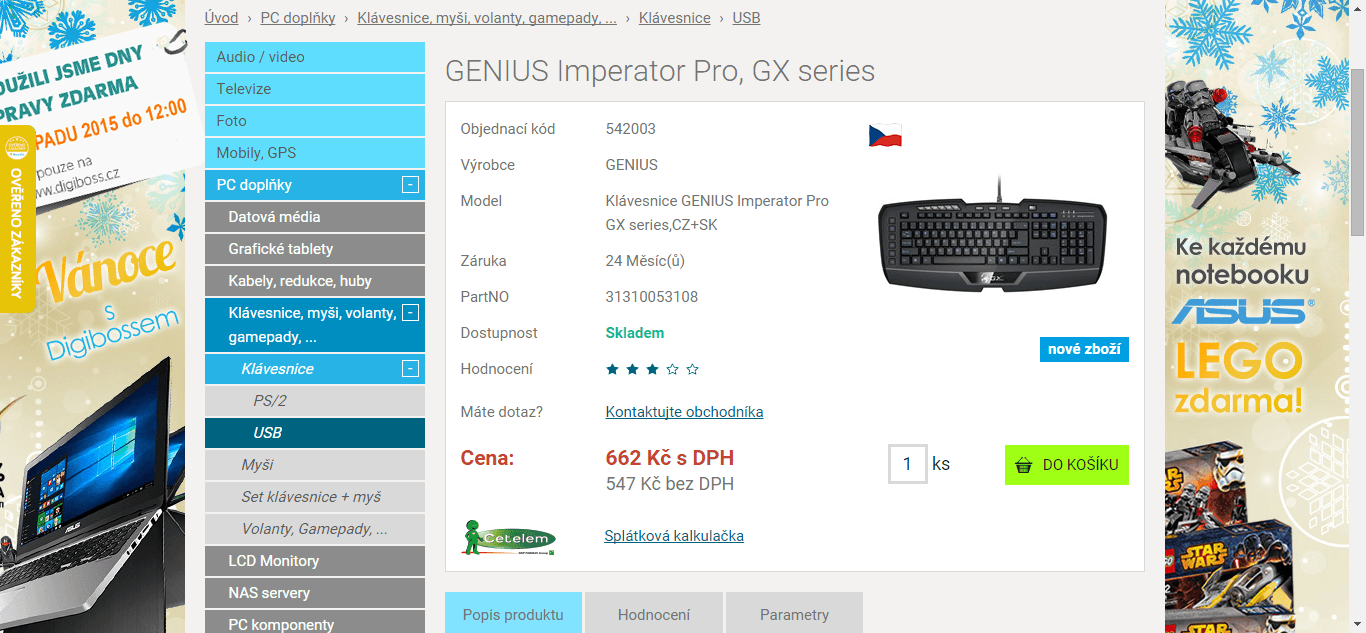 Herní klávesnice Genius GX-Gaming Imperator PRO