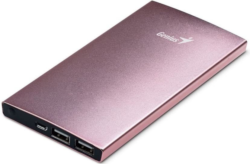 Powerbanka Genius, růžová, 8000 mAH, 2 porty