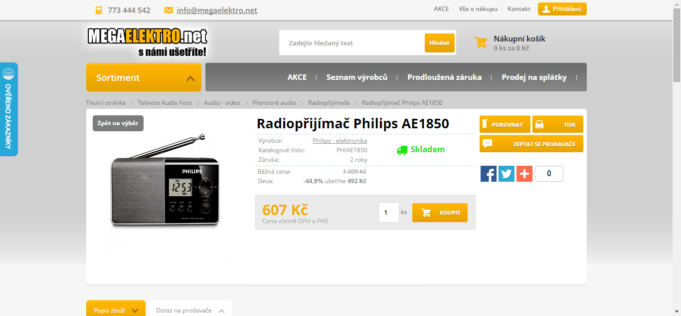 Rádio, budík, hodiny Philips