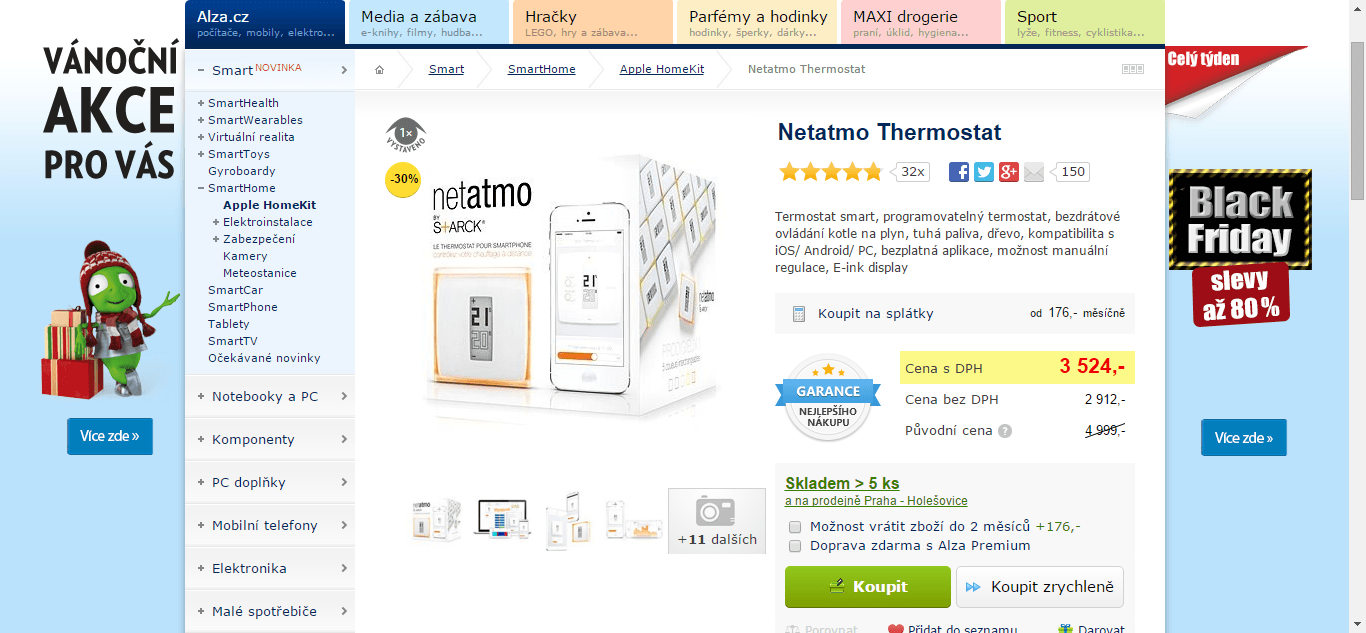 Chytrý a designový termostat Netatmo