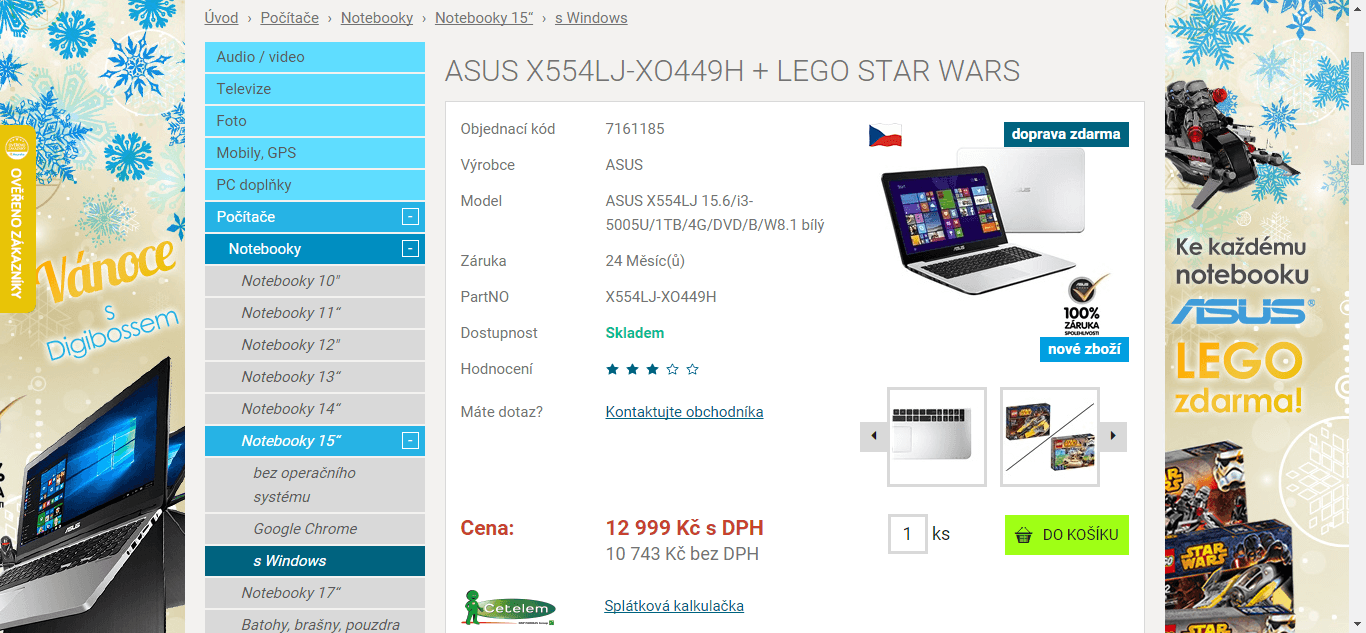 Asus, i3 2GHz, 4GB RAM, 2GB NVIDIA, 15,6"