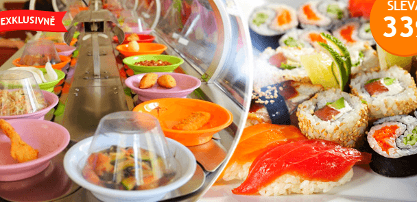Running sushi -neomezená konzumace v délce 1,5 hod