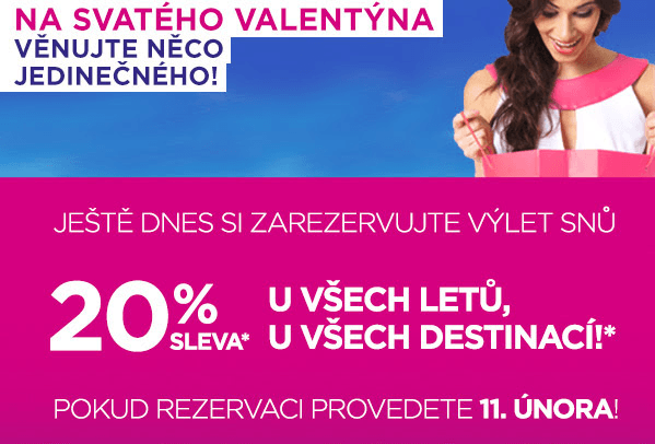 Sleva 20% na letenky Wizz + SK