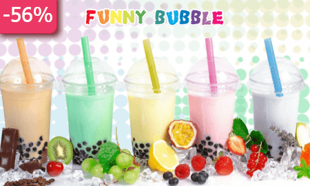 TŘI nápoje BUBBLE TEA 