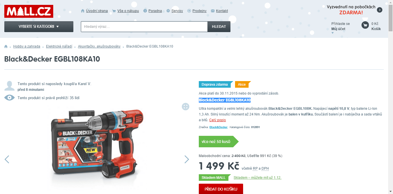 Black&Decker vrtačka/šroubovák 