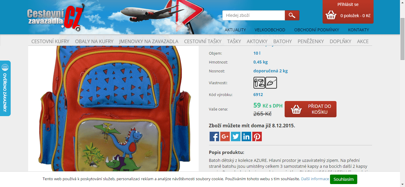 Super výprodej tašek, kufrů atd.