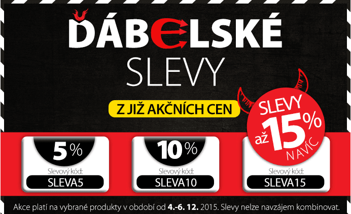 Extra sleva na vybrané zboží až -15%