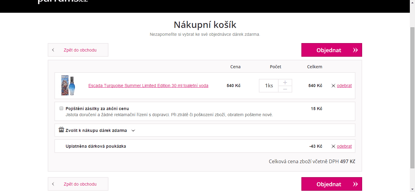 Escada Turquoise Summer 30 ml dámský parfém 