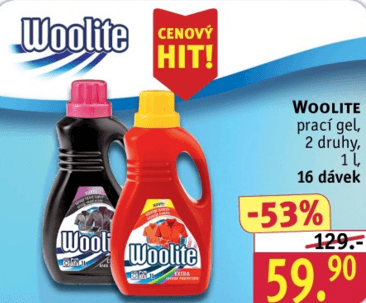 Woolite prací gel - 53%