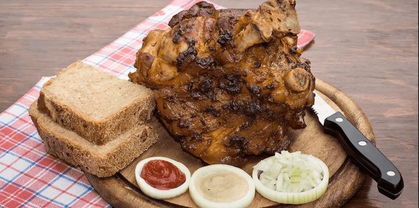 Pečené vepřové koleno v Zámecké restauraci