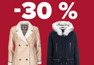 30% sleva na všechny bundy a kabáty