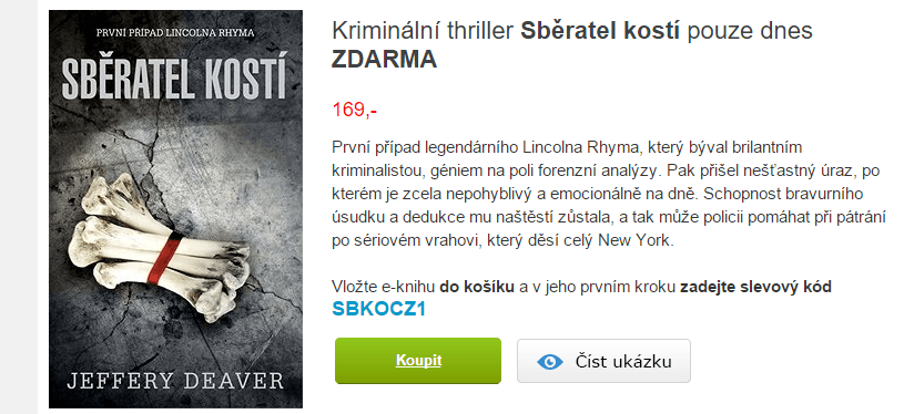 Elektronická kniha Sběratel kostí od Deavera
