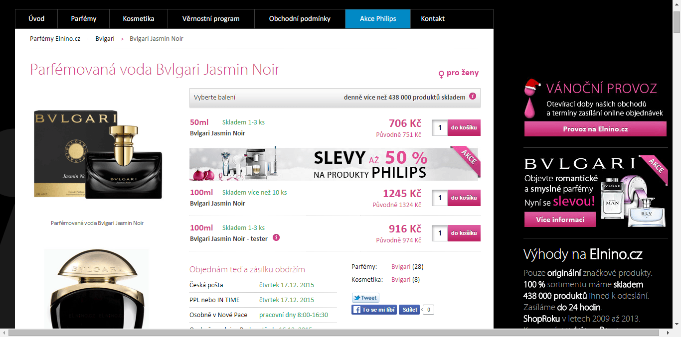 Bvlgari Jasmin Noir 50 ml pro dámy