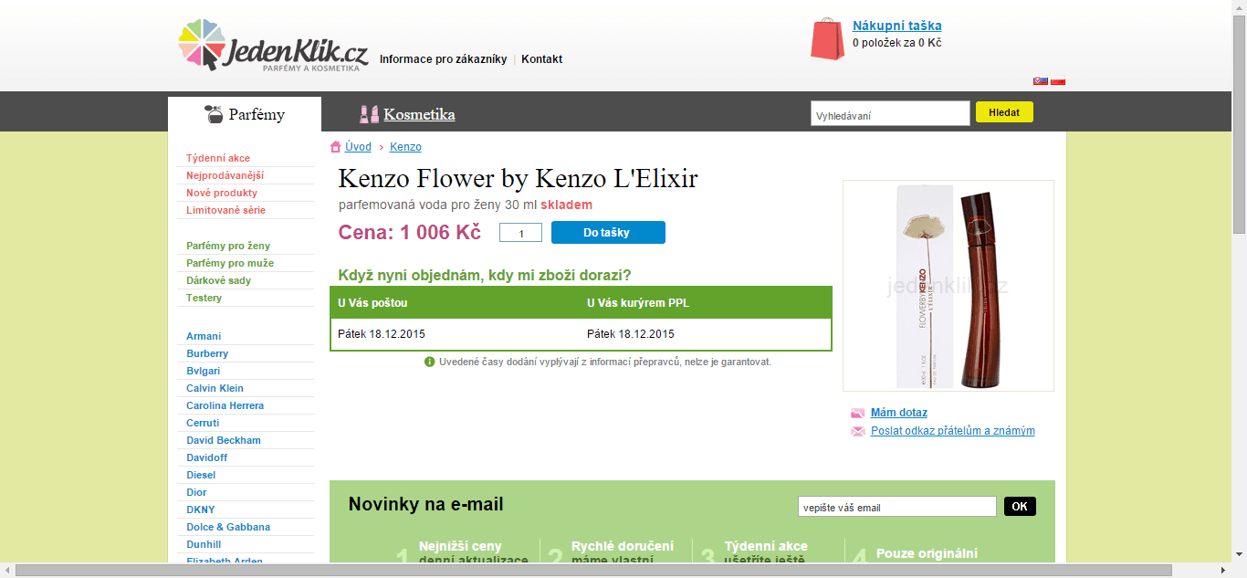 Dámský parfém Kenzo Flower 30 ml