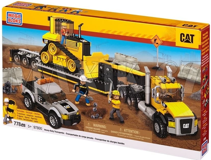 Mega Bloks Micro CAT stavební stroje s tahačem