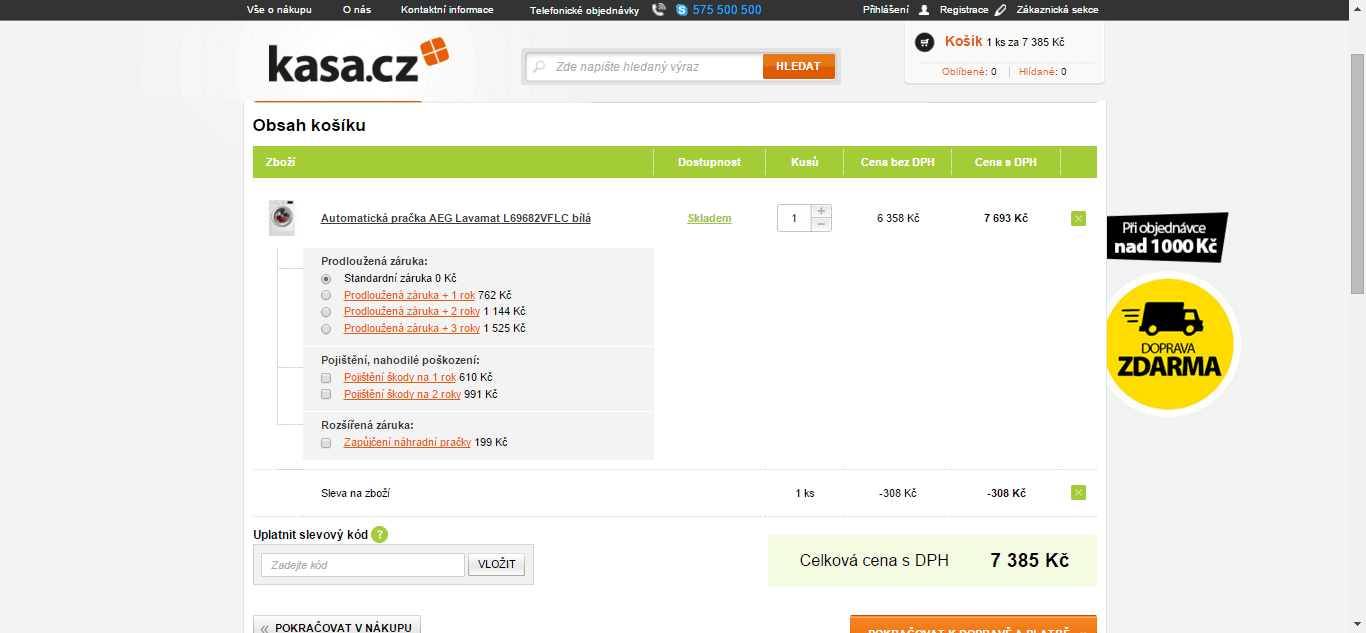 Pračka AEG LAVAMAT, 8kg, 1600 ot., A+++